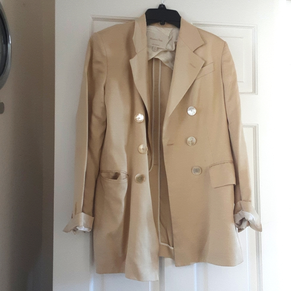 Beige blazer made in Portugal Massimo Dutti